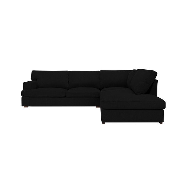 Černá rohová pohovka Windsor & Co Sofas Daphne, pravý roh