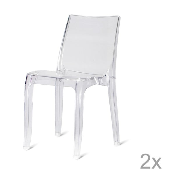 Sada 2 plastových židlí Claudia