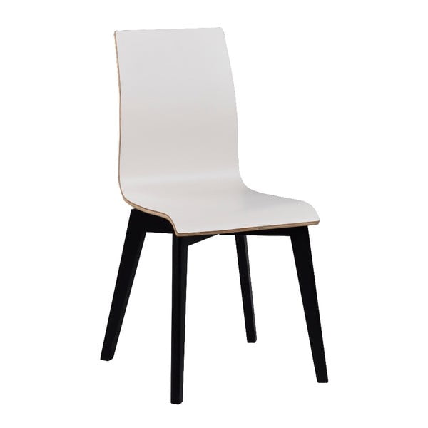 Бял трапезен стол с черни крака Grace - Rowico