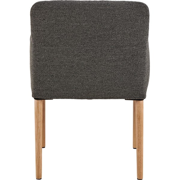 Сив тапициран трапезен стол с подлакътници Zoe – Actona-image-4