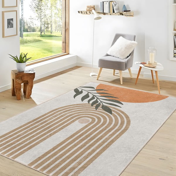 Кремав килим подходящ за пране 120x180 cm Dot Arch – Mila Home-image-1