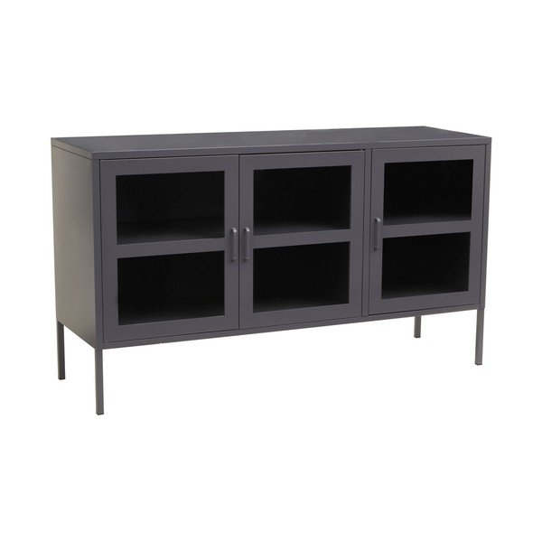 Сива стоманена витрина 140x80x45 cm Acier – Premier Housewares
