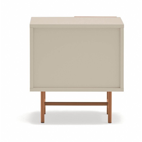Матово нощно шкафче с рафтове в тухлен цвят/бежово Nube – Teulat-image-4