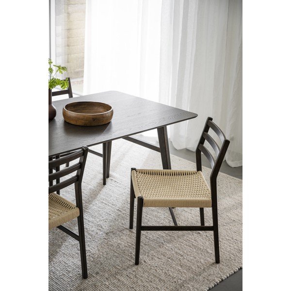 Трапезни столове в комплект от 2 бр. естествени/тъмнокафяви Harlan – Rowico-image-1