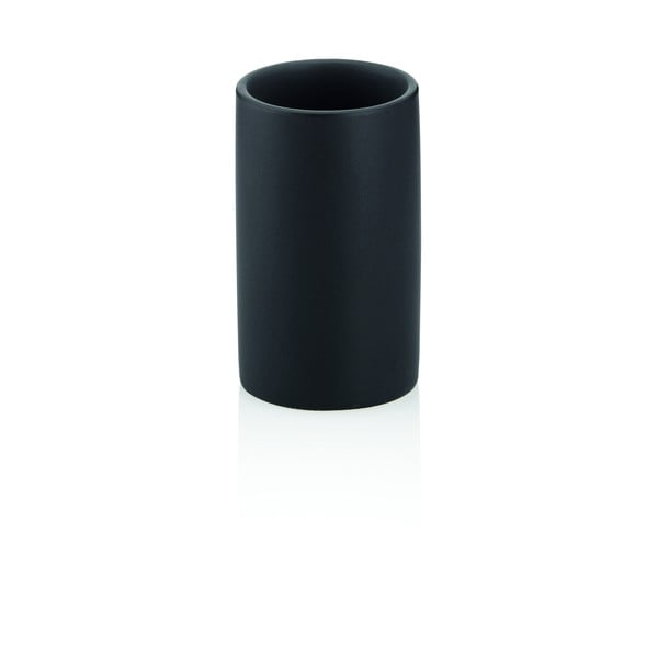 Черна керамична чаша за четки за зъби Matsi - Kela
