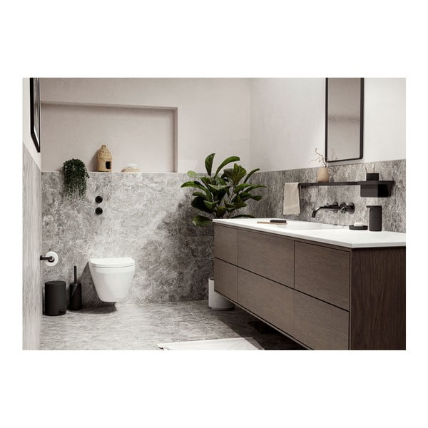 Черен стенен рафт за баня Rim - Zone-image-1