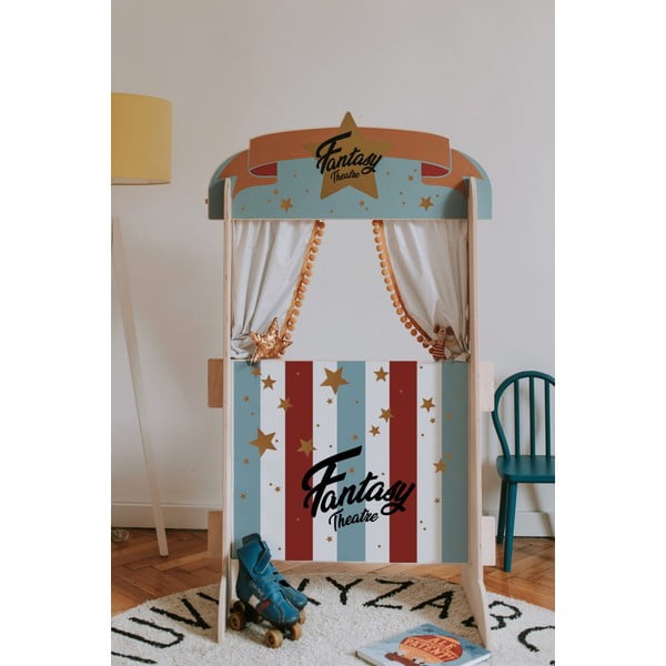 Класически ретро дървен детски куклен театър - Dekornik-image-1