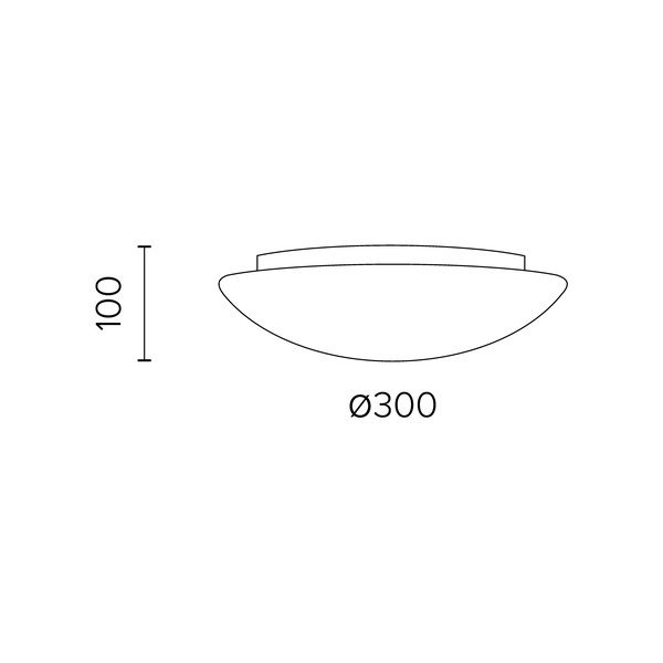 Бяла лампа за таван ø 30 cm със стъклен абажур Mato - Sotto Luce-image-3