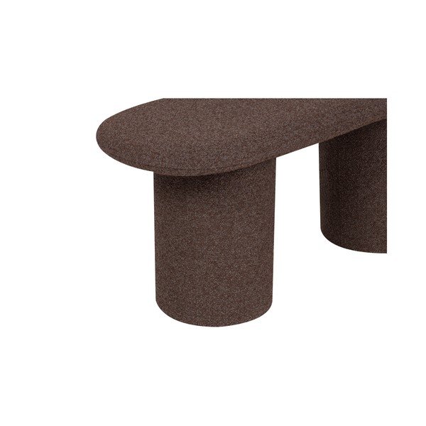 Кафява подплатена пейка от прежда с примки от букле Rull – noo.ma-image-2