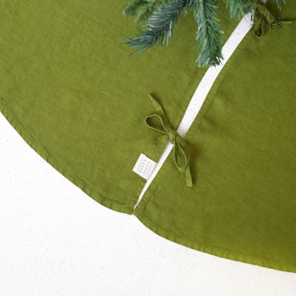 Зелен кръгъл килим ø 125 cm - Linen Tales-image-1