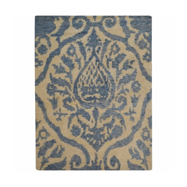 Krémovo-modrý vlněný koberec The Rug Republic Lunaro, 230 x 160 cm