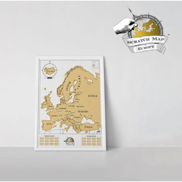 Stírací mapa Evropy Luckies of London-image-2