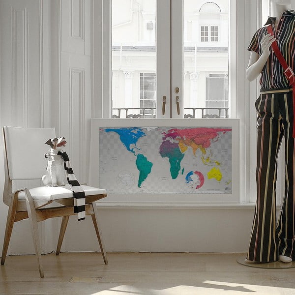 Mapa světa v průhledném pouzdru The Future Mapping Company Future World Map, 101 x 58 cm-image-1