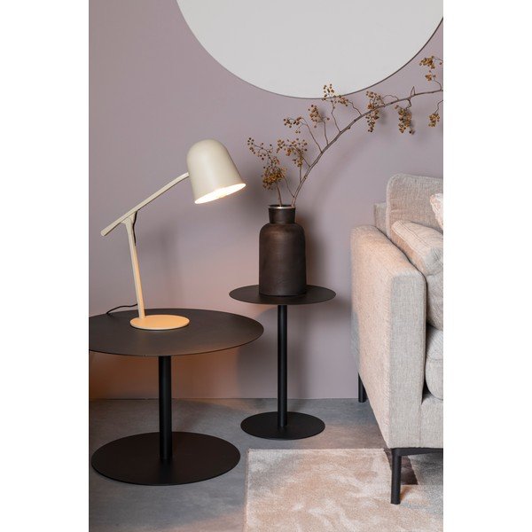 Черна метална кръгла масичка за кафе ø 60 cm Snow – Zuiver-image-1