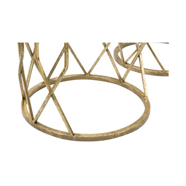 Кръгли странични маси със стъклен плот в комплект от 3 броя ø 32 cm Tunisi - Mauro Ferretti-image-4