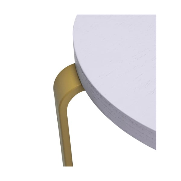 Кафяво-синя табуретка от ясен Smile - Hübsch-image-2