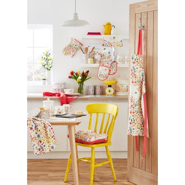 Двустранна памучна възглавница за седалка Be Happy Bee Happy - Cooksmart ®-image-1