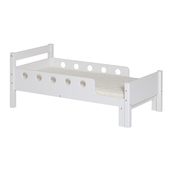 Бяло детско легло за отглеждане , 70 x 140/190 cm White Junior - Flexa