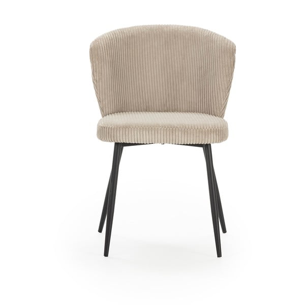 Бежови велурени трапезни столове в комплект 4 бр. Megan – Marckeric-image-2