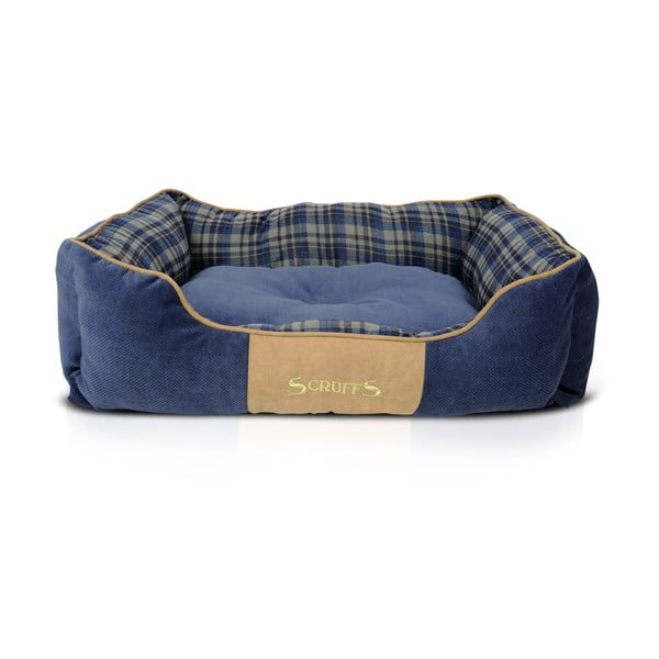 Psí pelíšek Highland Box Bed L 75x60 cm, modrý
