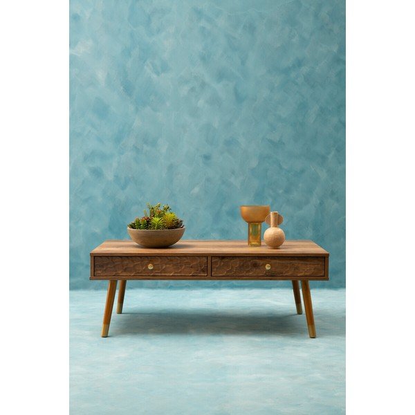 Масичка за кафе в тъмно естествен цвят 59x110 cm Frida – Premier Housewares-image-2