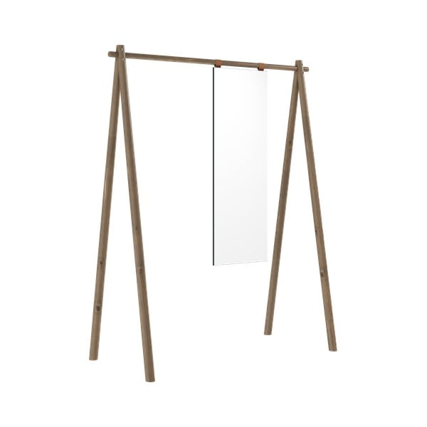 Кафяв дървен шкаф за дрехи от бор Hongi - Karup Design-image-3