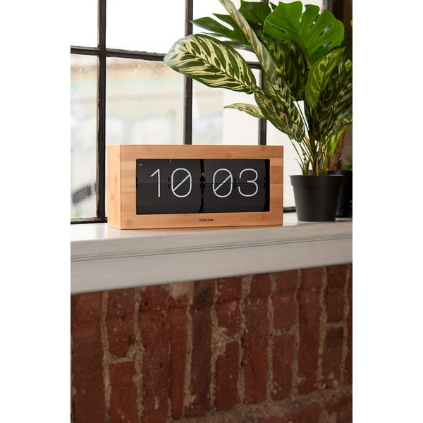 Дървен флип часовник, 37 x 17,5 cm Boxed Flip - Karlsson-image-3