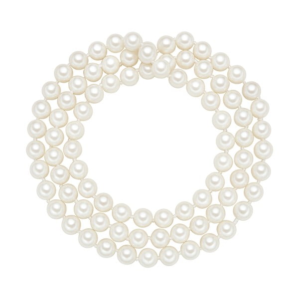 Náhrdelník s bílými perlami ⌀ 8 mm Perldesse Muschel, délka 80 cm