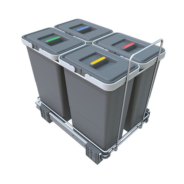 Пластмасов контейнер за сортирани отпадъци/вграден 32 л Ecofil - Elletipi