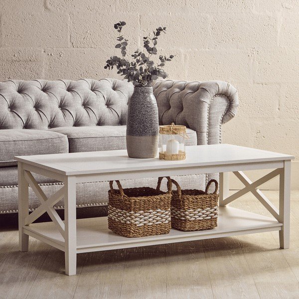 Бяла масичка за кафе 60x120 cm Heritage – Premier Housewares-image-1