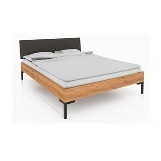 Дъбово двойно легло с тапицирана табла 140x200 cm Abises 1 - The Beds