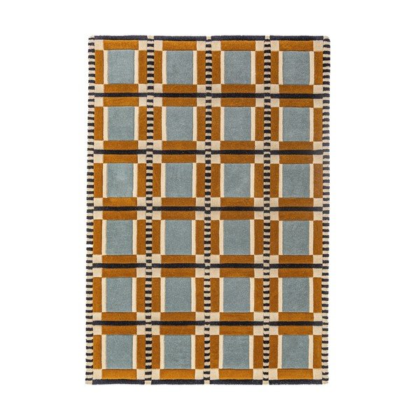 Ръчно изработен вълнен килим 140x200 cm Quadro Wool – Flair Rugs