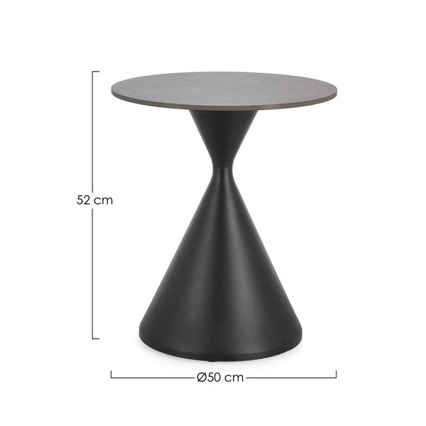 Кръгла странична масичка с плот от имитация на мрамор ø 50 cm Joona – Bizzotto-image-4