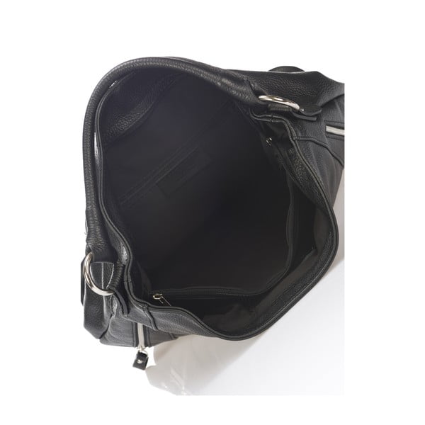 Черна кожена чанта Savino - Markese-image-3