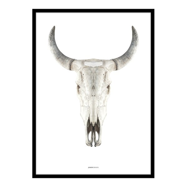 Постер с включена рамка 50x70 cm Cow Skull – Malerifabrikken