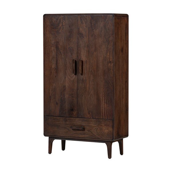 Шкафче от масивно манго в тъмно естествен цвят 85x150x35 cm Liya – WOOOD
