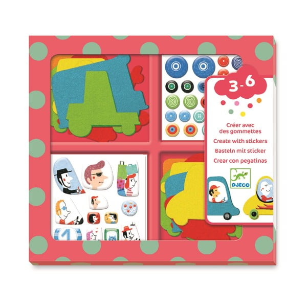 Комплект детски стикери Автомобили - Djeco-image-2