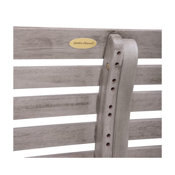 Сива градинска пейка от масивно дърво Mandalay – Garden Pleasure-image-4