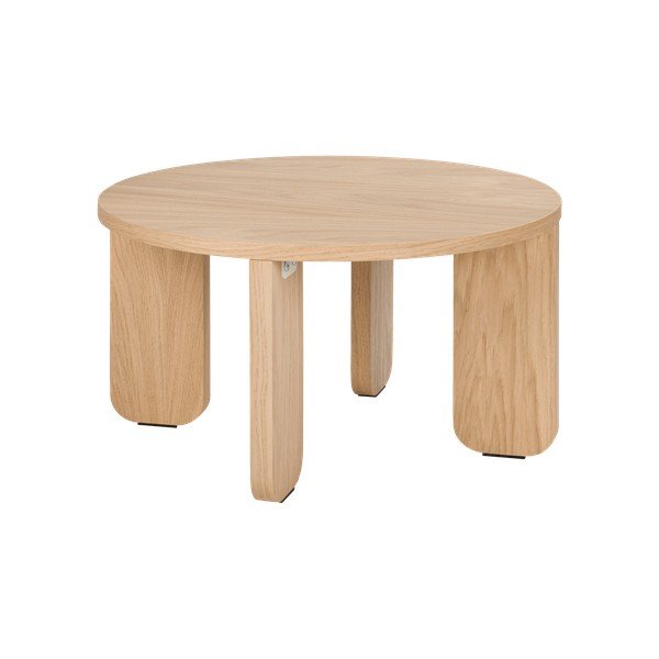 Кръгла масичка за кафе с дъбов плот в естествен цвят ø 55 cm Kuvu – noo.ma