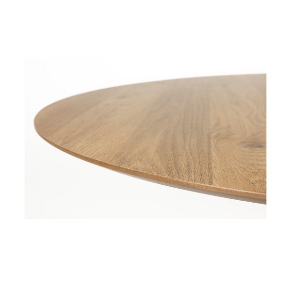 Кръгла трапезна маса с дъбов плот ø 110 cm Steven – White Label-image-3