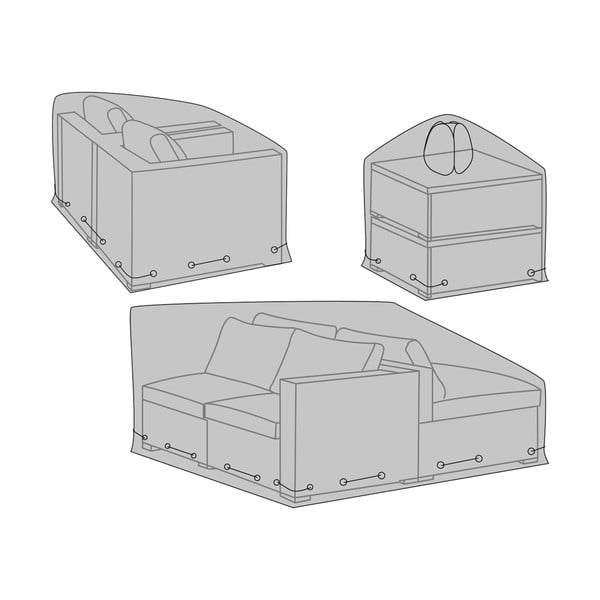 Защитно покривало за градински мебели в комплект от 3 бр. – House Nordic-image-3