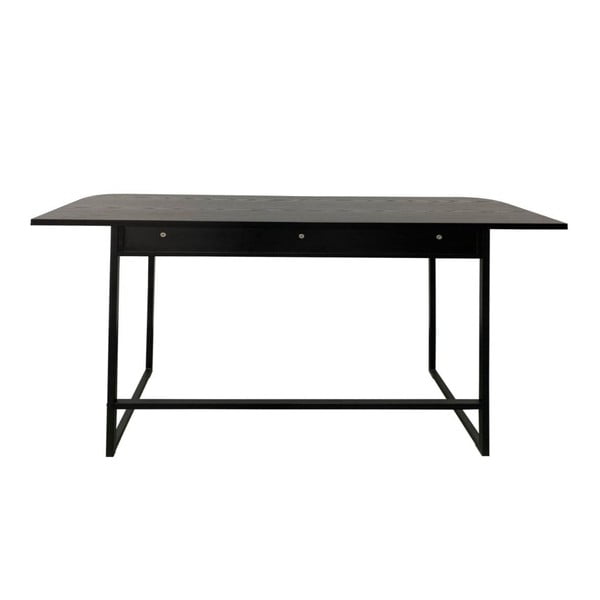 Черна конзолна маса от декор от ясен 40x140 cm Darlington – Actona-image-3