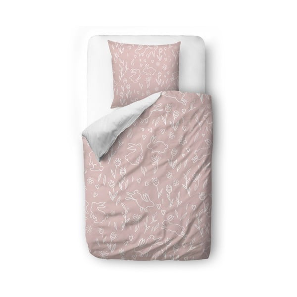Спално бельо за детско легло от памучен сатен 130x100 cm Sweet Bunnies - Butter Kings