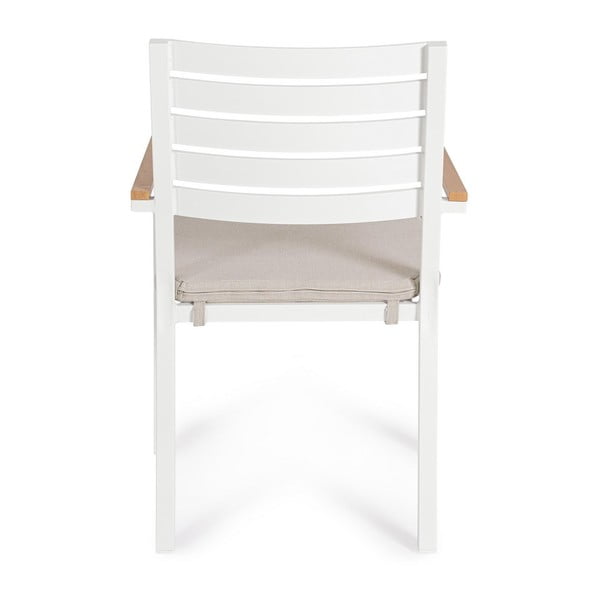 Бели градински столове в комплект от 4 бр. метални Henna   – Bizzotto-image-4