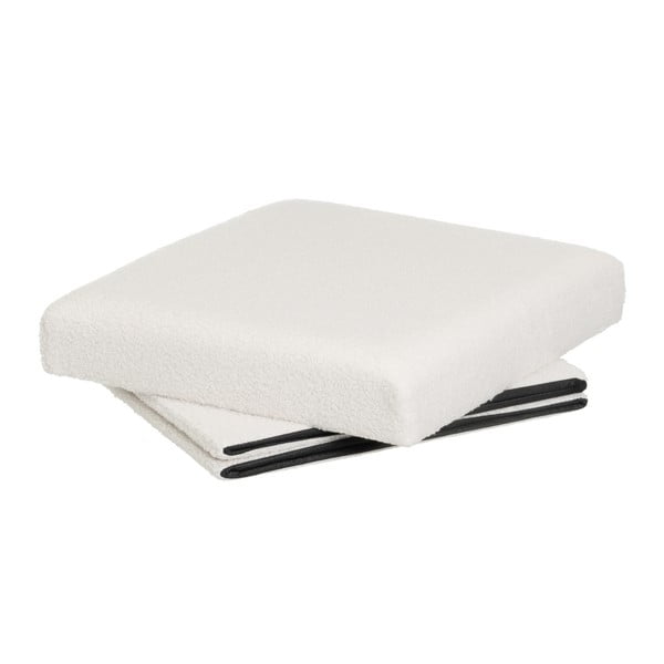 Бяла табуретка от букле Ecru – Casa Selección-image-2