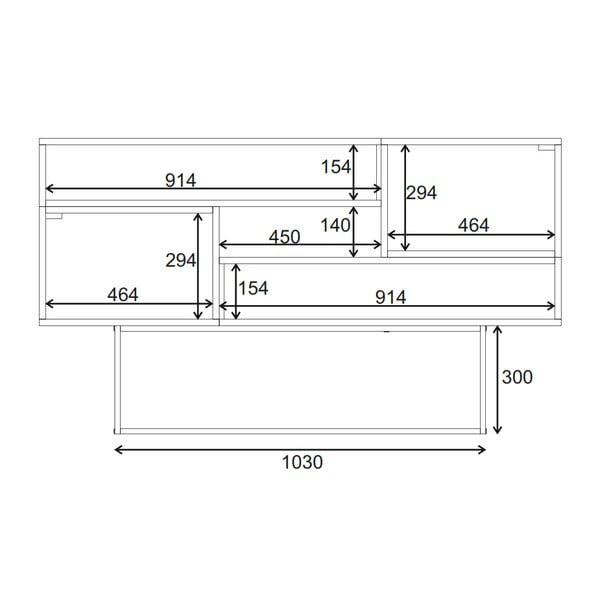 Нисък скрин с дъбов декор в естествен цвят 145x82 cm Titan - Marckeric-image-4