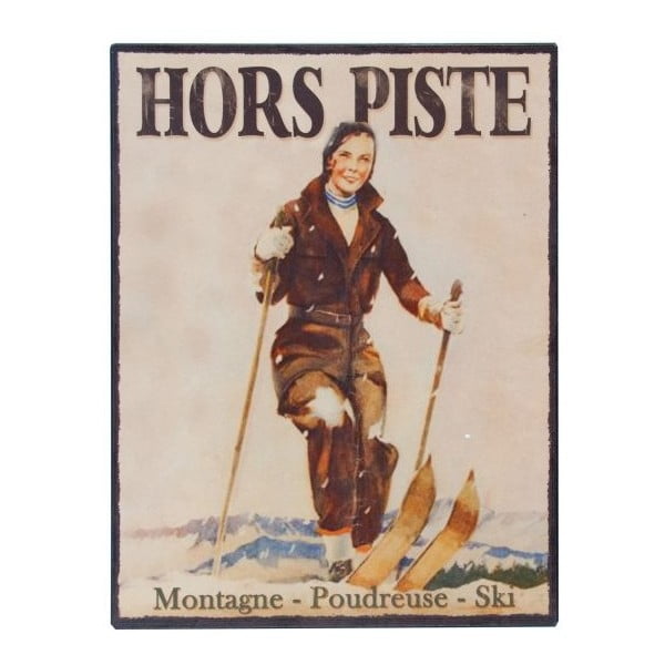Стенен знак Hors Piste, 25 x 33 cm - Antic Line