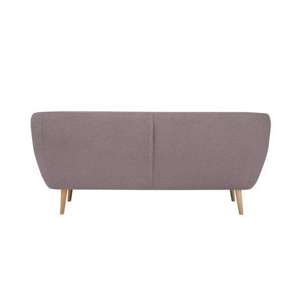 Růžová trojmístná pohovka se světlými nohami Mazzini Sofas Sicile-image-1