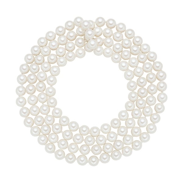 Náhrdelník s bílými perlami Pearldesse Muschel, délka 120 cm