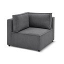 Светлосив променлив модулен диван от велур Nihad modular - Bobochic Paris